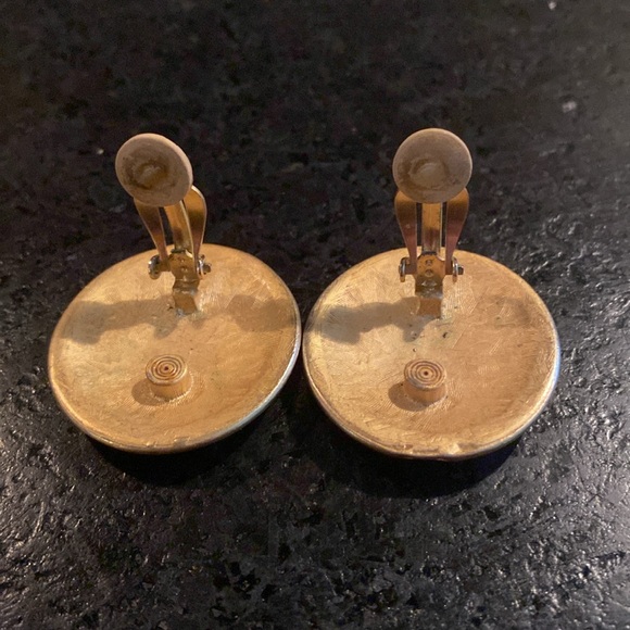 Anne Klein Lions Head Clip-On Statement Earrings - Picture 3 of 3